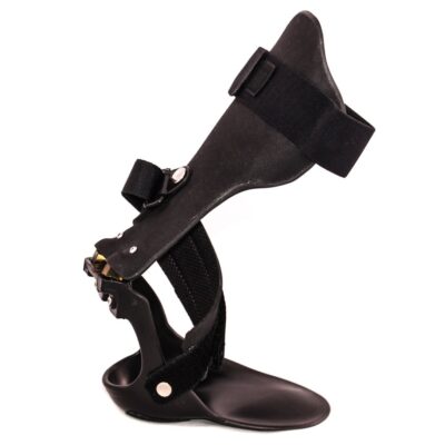 Cuffed calf section of the Step-Smart brace, side view